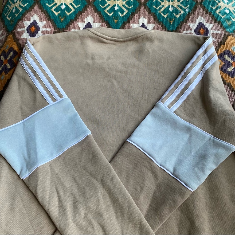 ADIDAS Originals Trefoil Crew Khaki ZX Itasca Logo Sweatshirt Men’s Size Medium - Picture 8 of 10